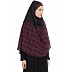 Checkered Instant Hijab- Black-Maroon Checkered Instant Hijab- Black-Maroon